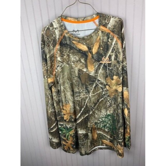 Realtree Size L Mens Long Sleeve Tee Shirt Camouflage - Picture 1 of 3